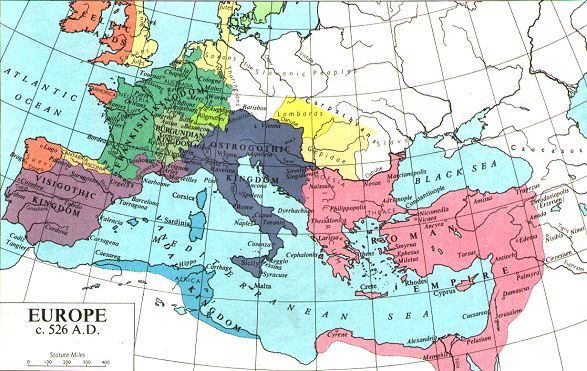 Europe c. 526 C. E.
