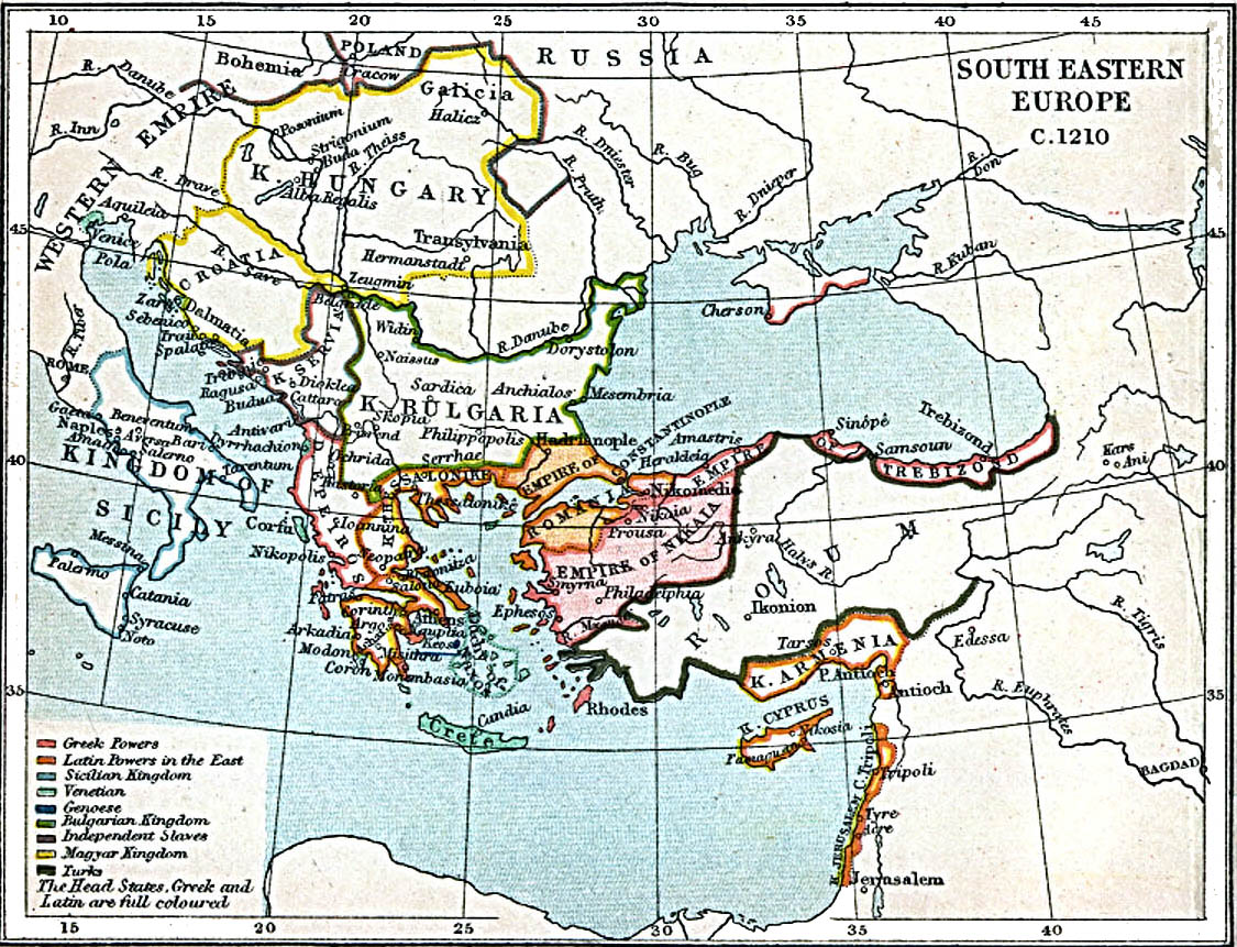 S.E. Europe c. 1210 C. E.