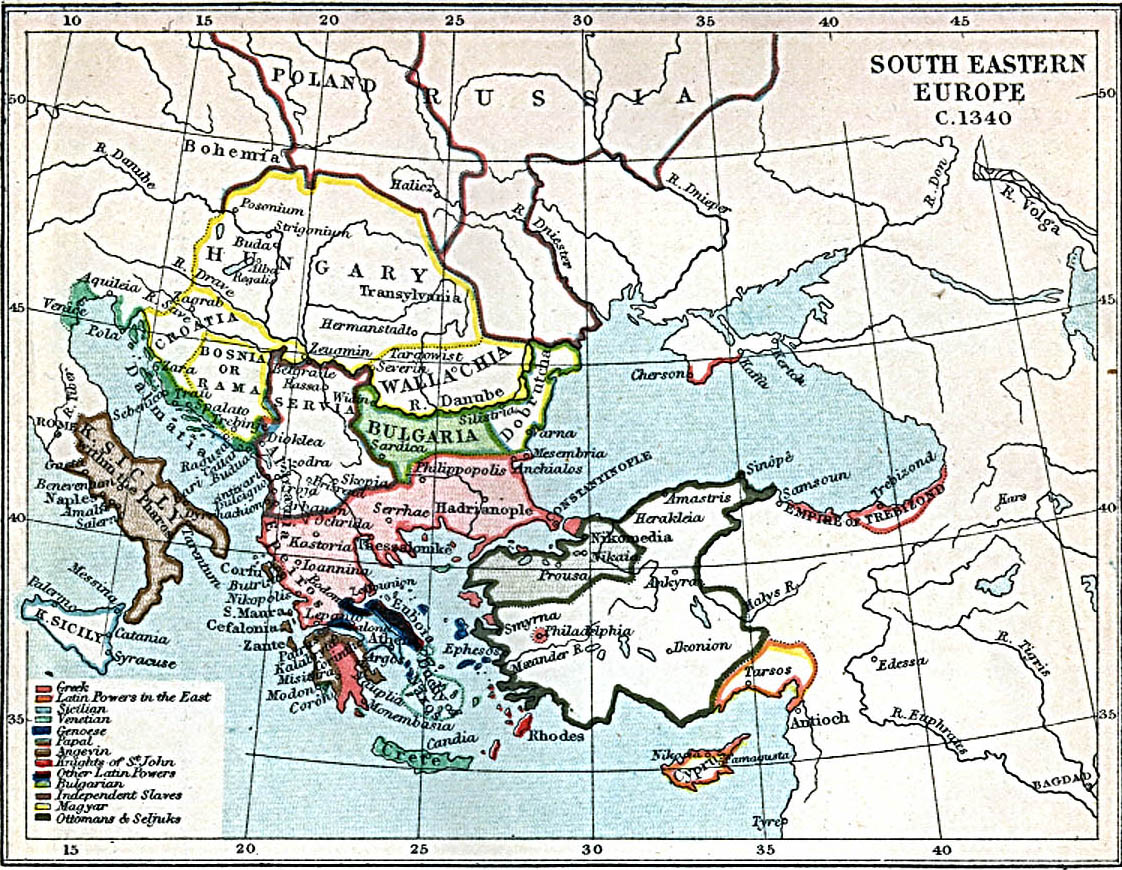 S.E. Europe c. 1340 C. E.
