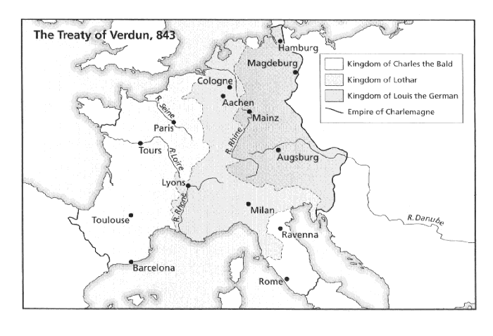 The Treaty of Verdun, 843