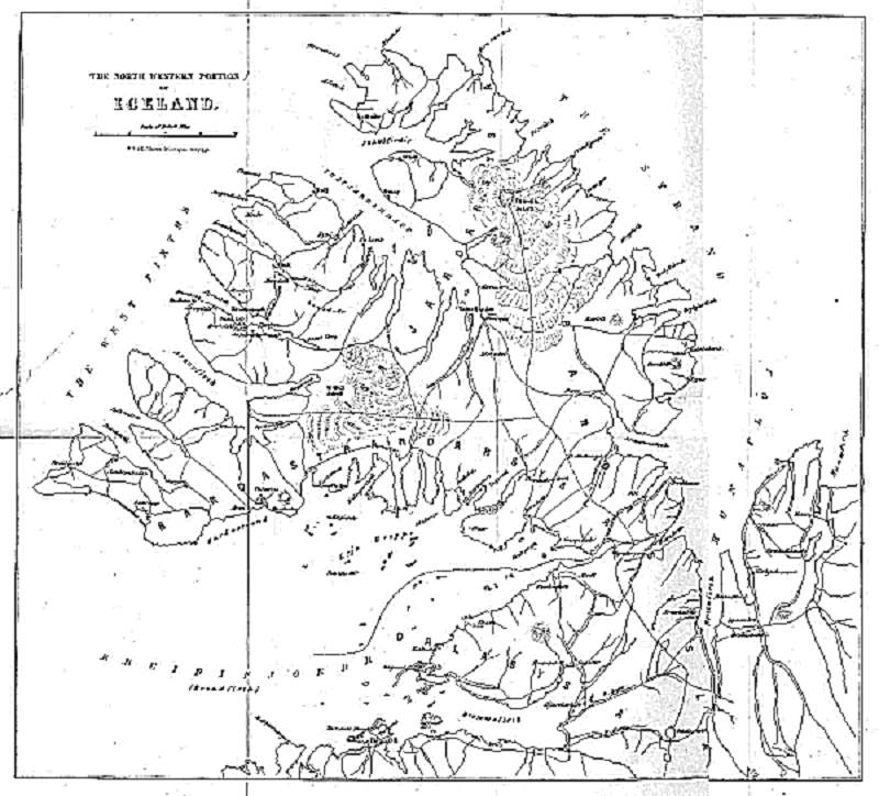 Map of Northwest Iceland