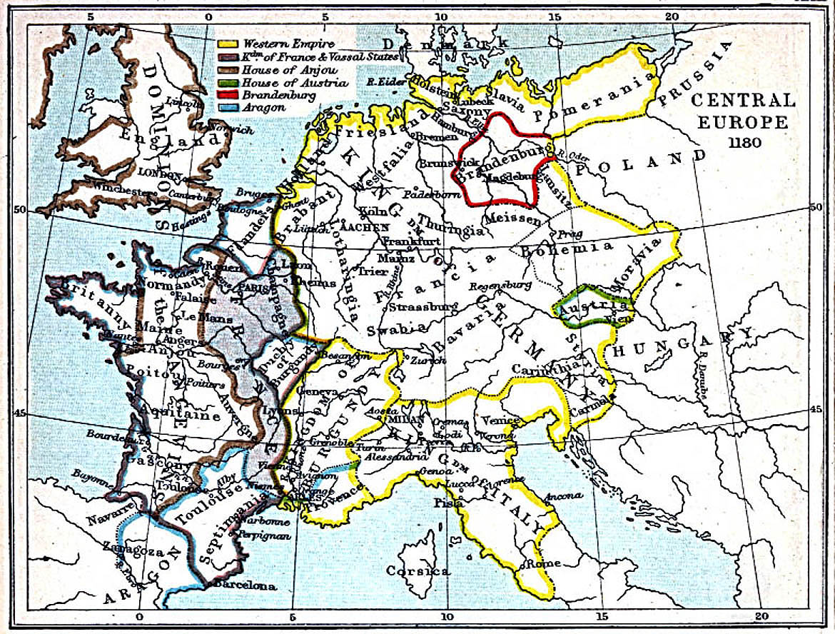 Central Europe c. 1180 C. E.