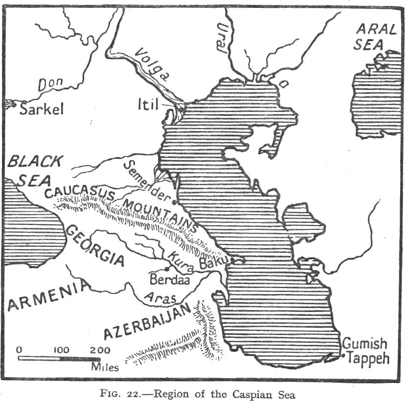 Region of the Caspian Sea