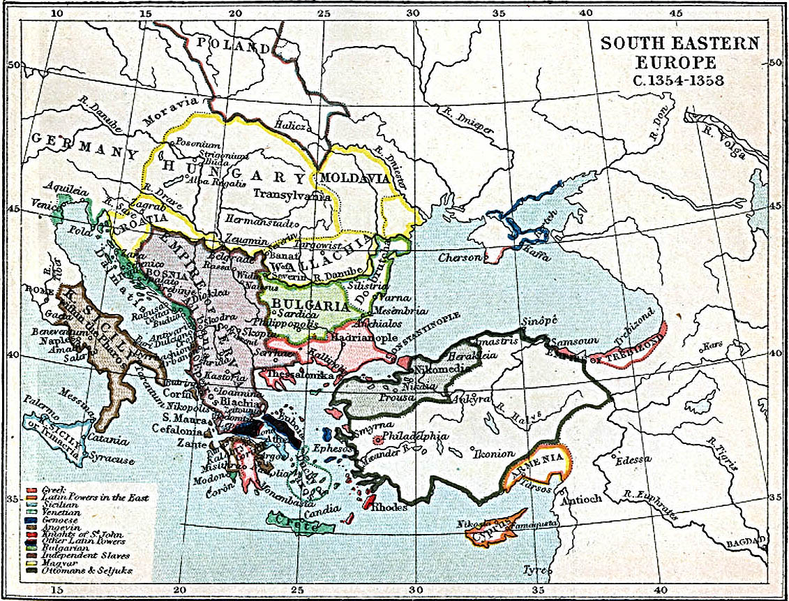 S.E. Europe c. 1354-1358 C. E.